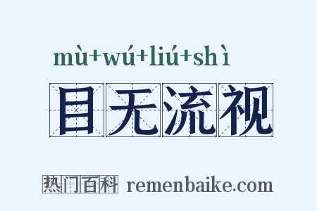 目无流视是什么意思的图片